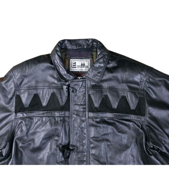 VINTAGE EXCELLED FRINGE LEATHER JACKET - Picture 11 of 11